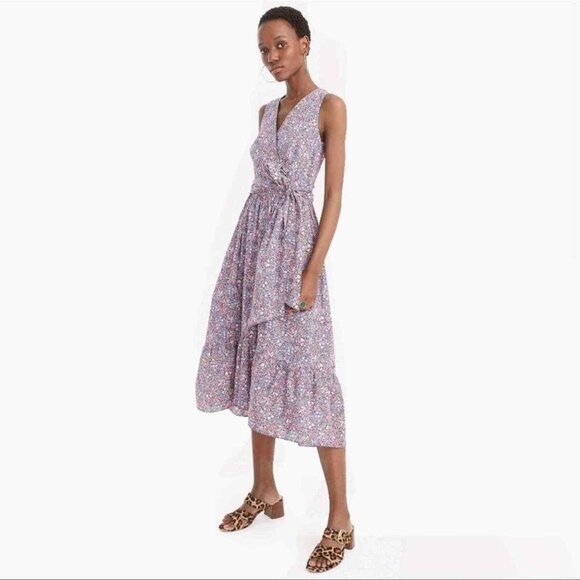 J. Crew Dresses & Skirts - NWT J.Crew Liberty Floral Wrap Dress in Kayoko Print
